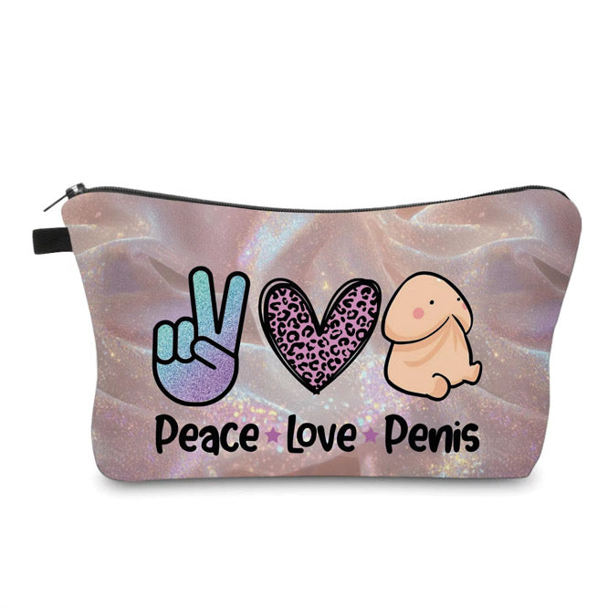 Pouch - Humor Adult, Peace Love Penis