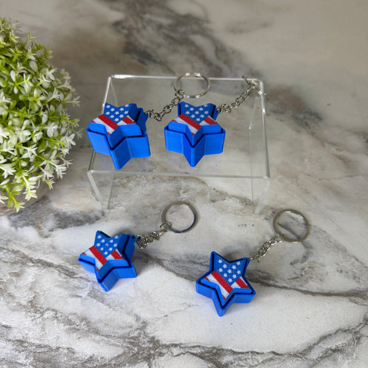 Keychain Clicker Toy - America USA Star