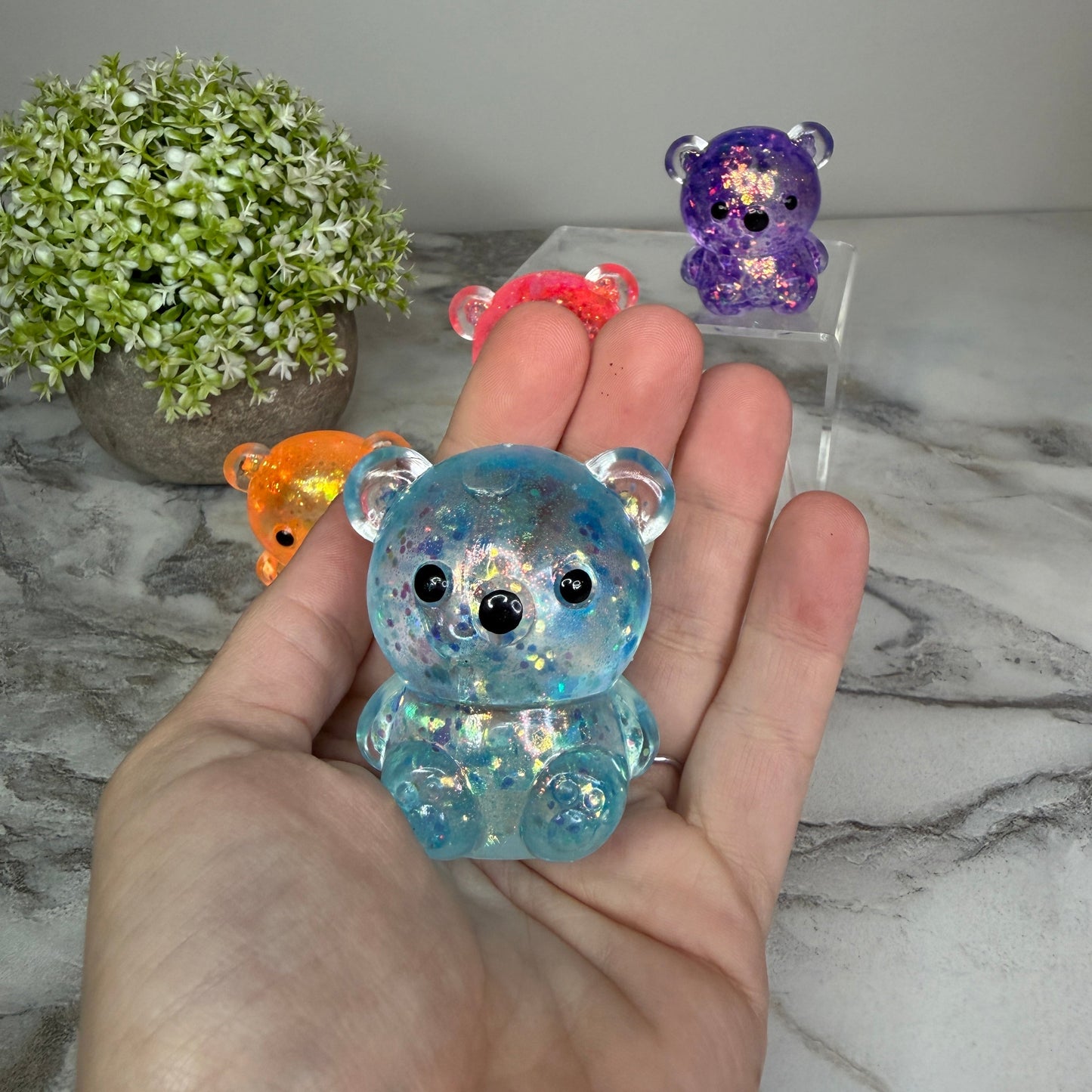 Squishy Toy - Small Gummy Bear, Glitter