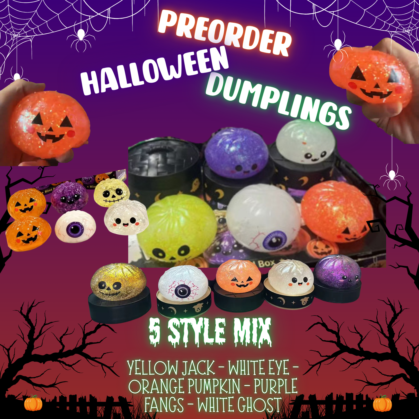 Squishy Toy - Halloween Dumpling, 5 Style - PREORDER