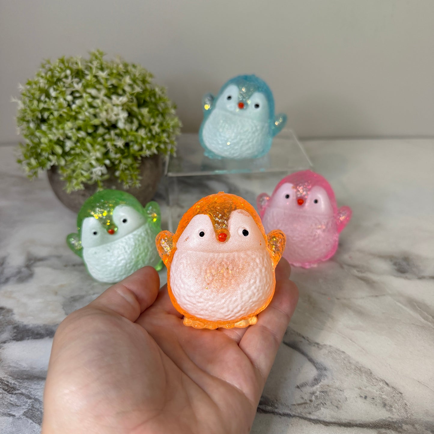 Squishy Toy - Glitter Penguin