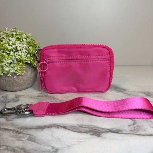Rue - Nylon Wristlet Wallet - Hot Pink