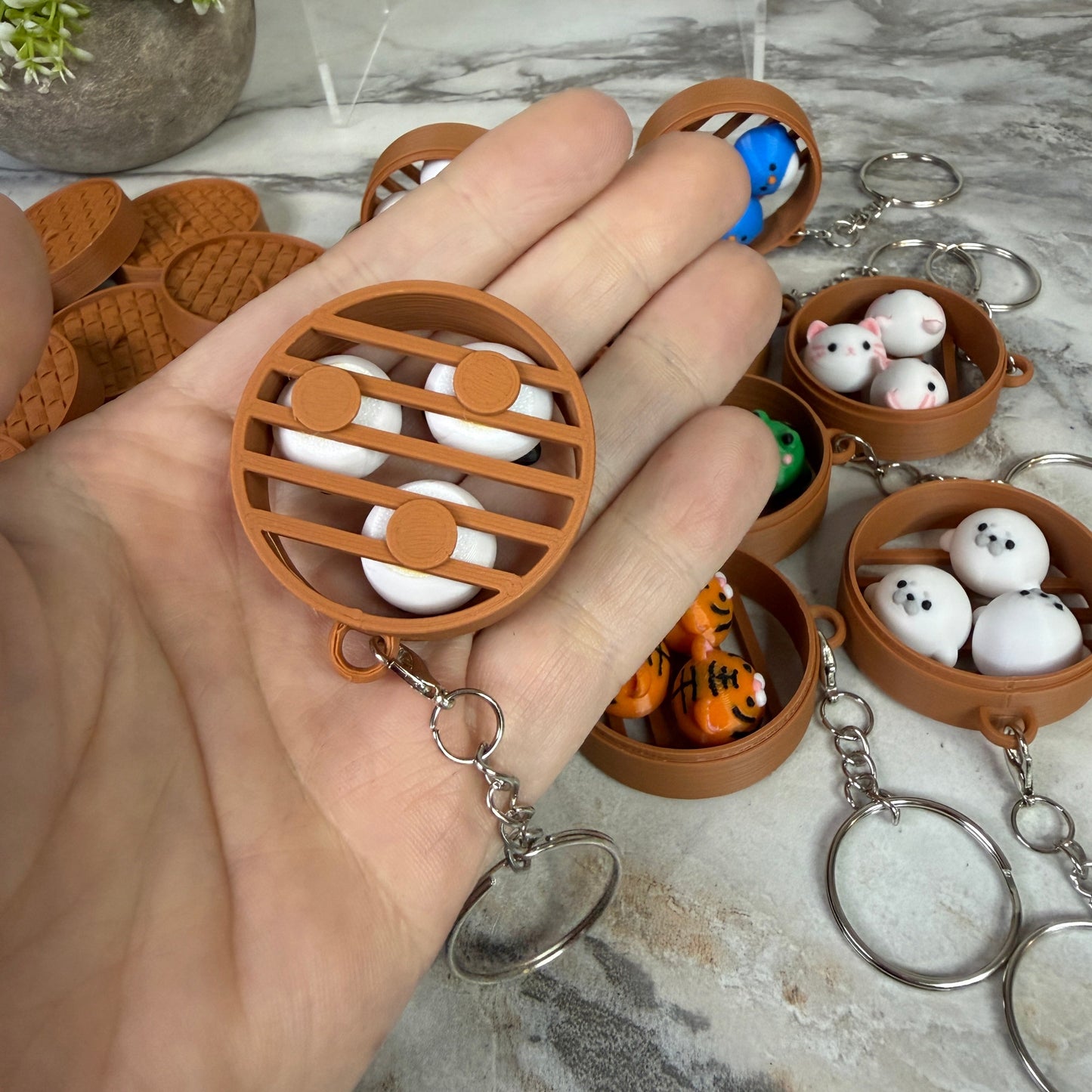 Keychain Figurine - Animal Dumpling Trio