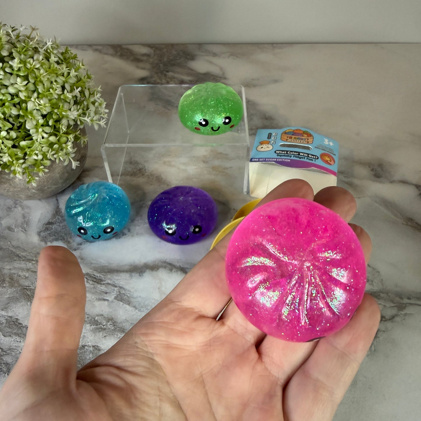 Squishy Toy - Mini Dumpling, Slow Gel Glitter, Single Item