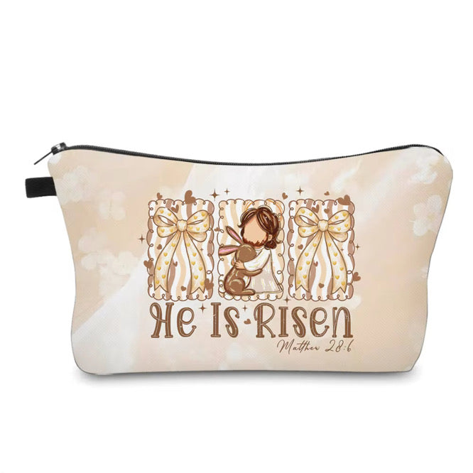 Pouch - Religious, He Is Risen Beige
