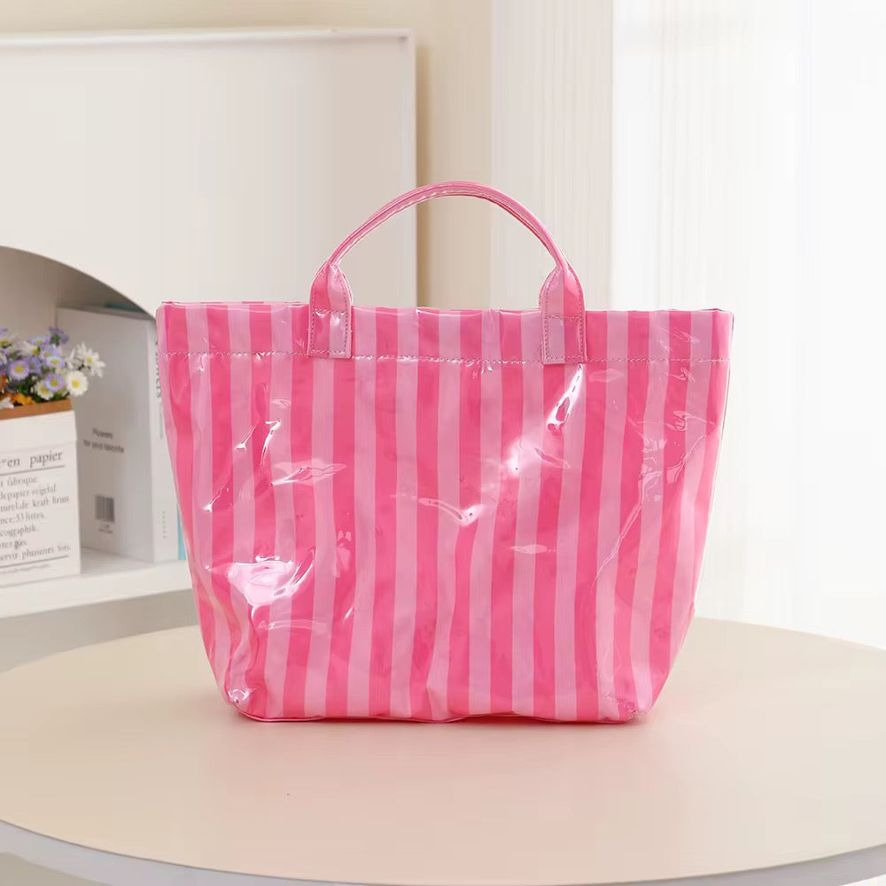 April Vinyl Tote Bag - Stripes