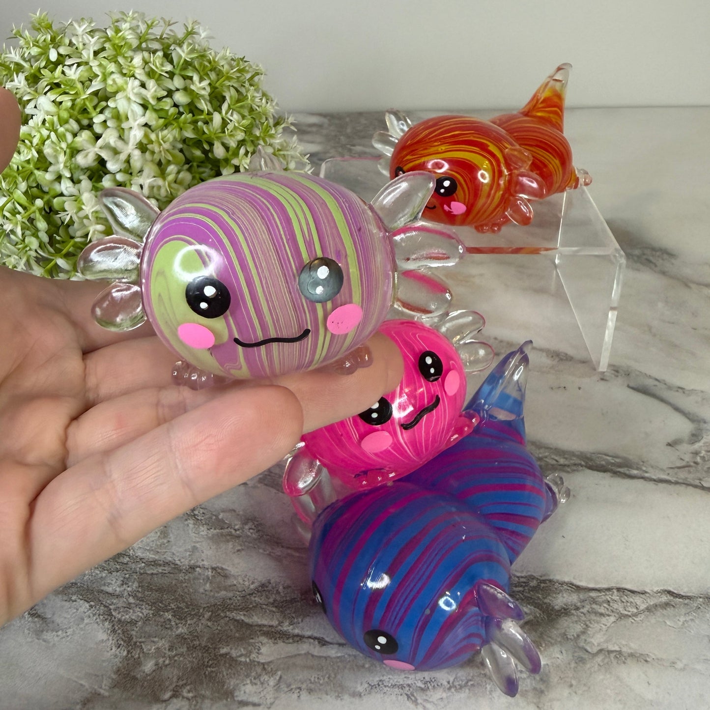 Squishy Toy - Axolotl, Marble