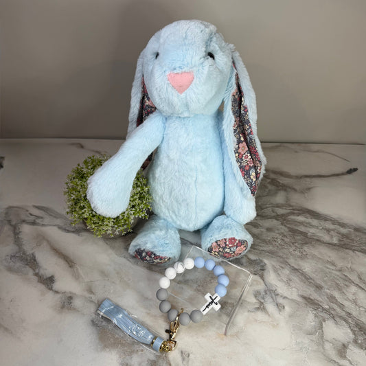 Bundled Set - Blue Bunny Keychain