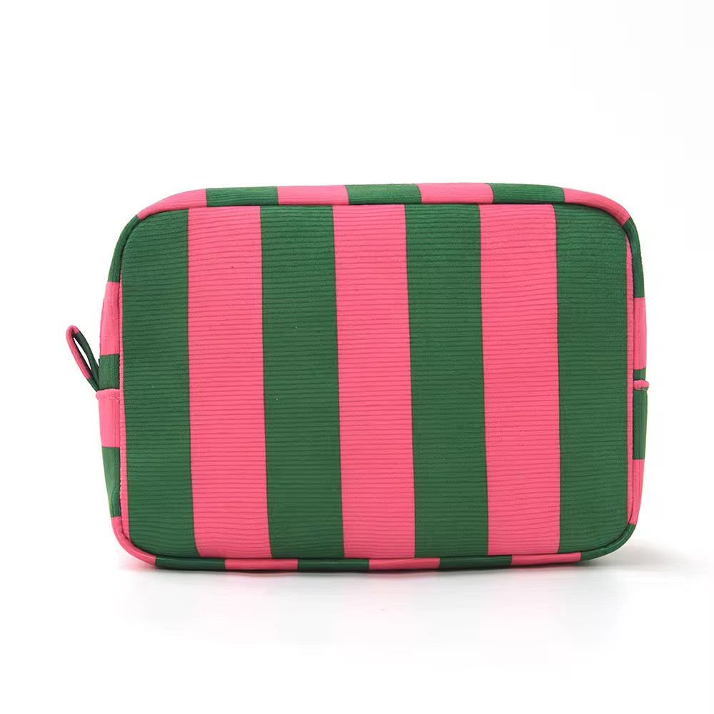 Canvas Stripe Travel Pouch