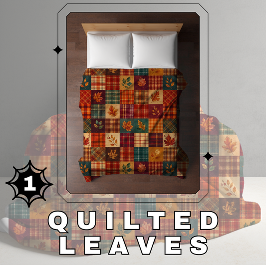 Blanket Halloween #1 - Quilted Leaves - PREORDER ends 7/25