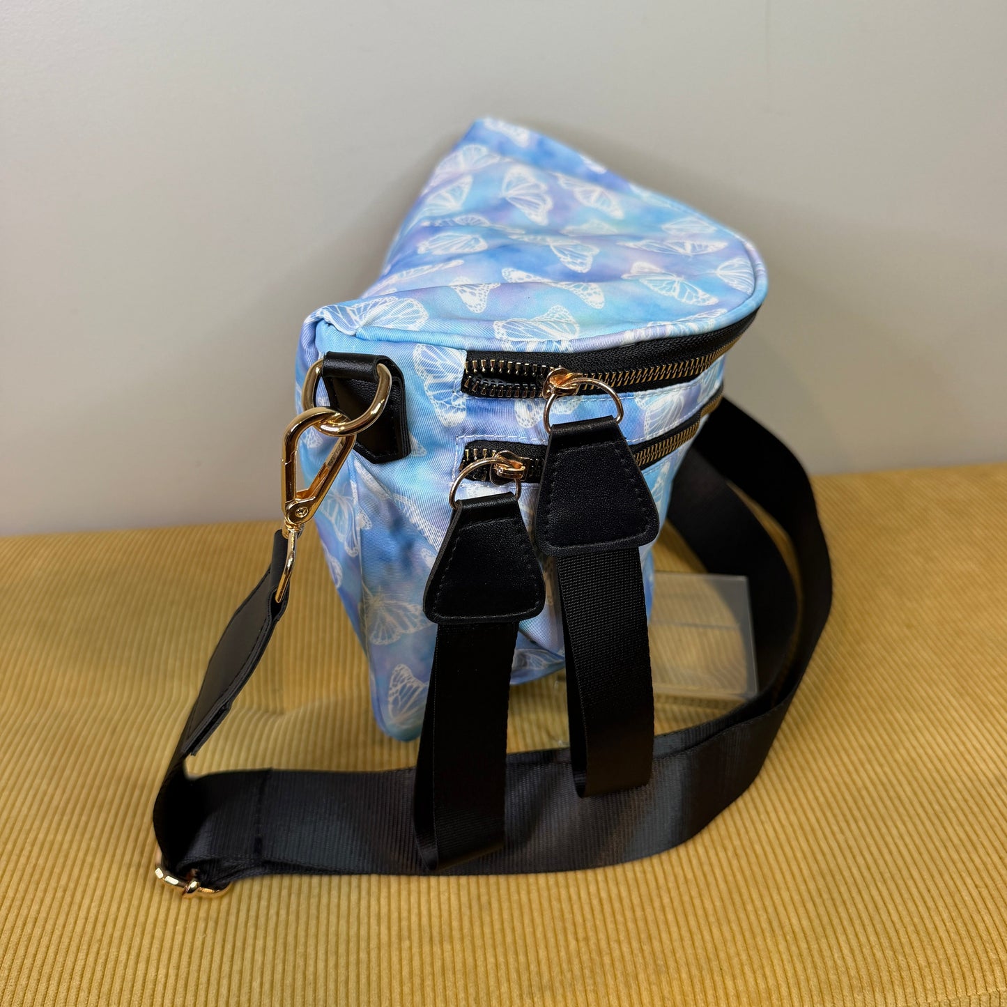 The Roni Nylon Crossbody - Butterfly Blue Purple