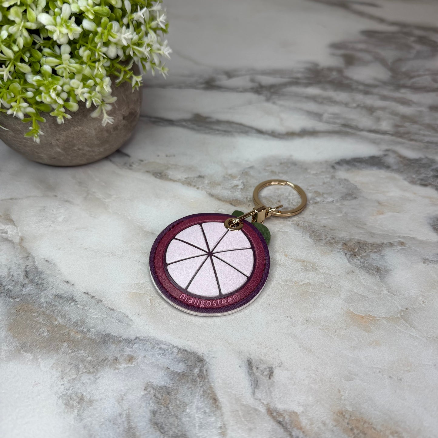 Keychain - Faux Leather Fruit