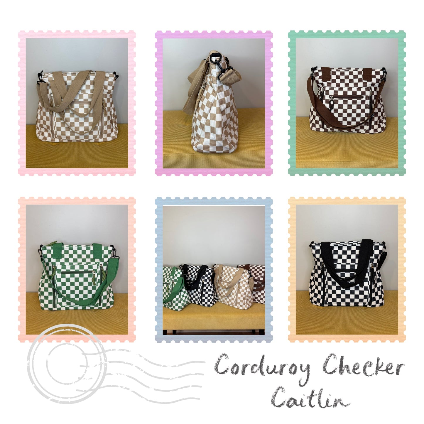 Caitlin Handbag - Corduroy Checker