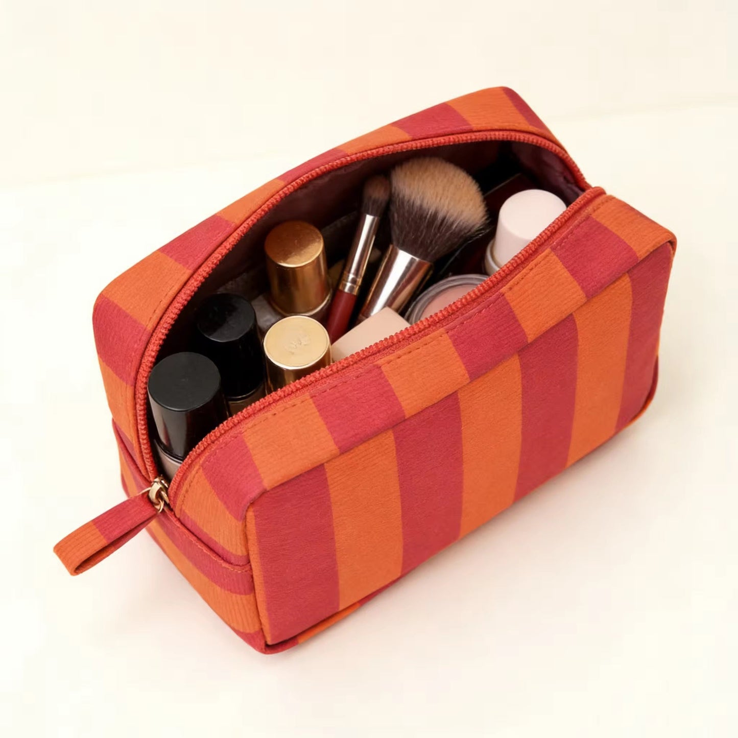 Canvas Stripe Travel Pouch