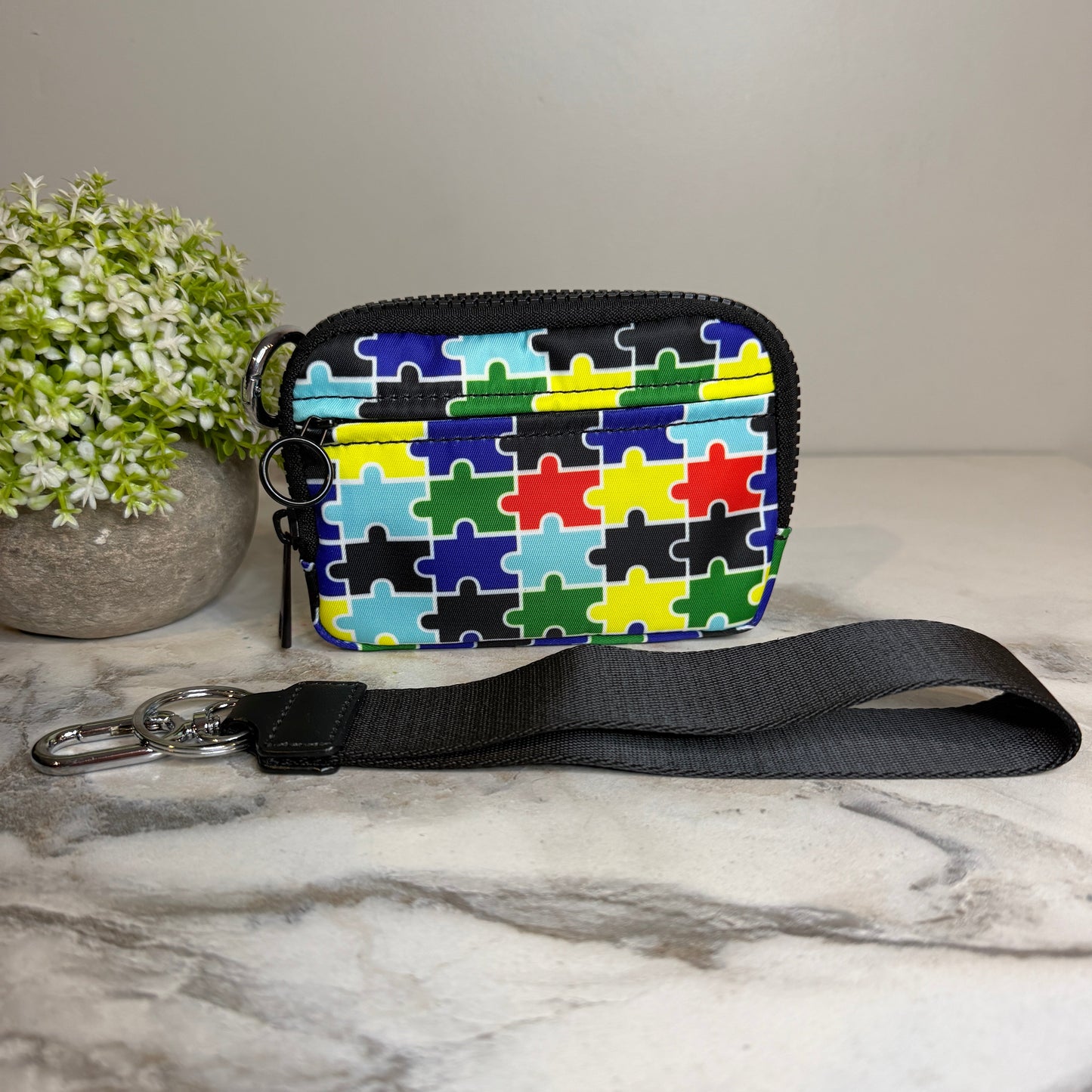 Rue - Nylon Wristlet Wallet - Puzzle