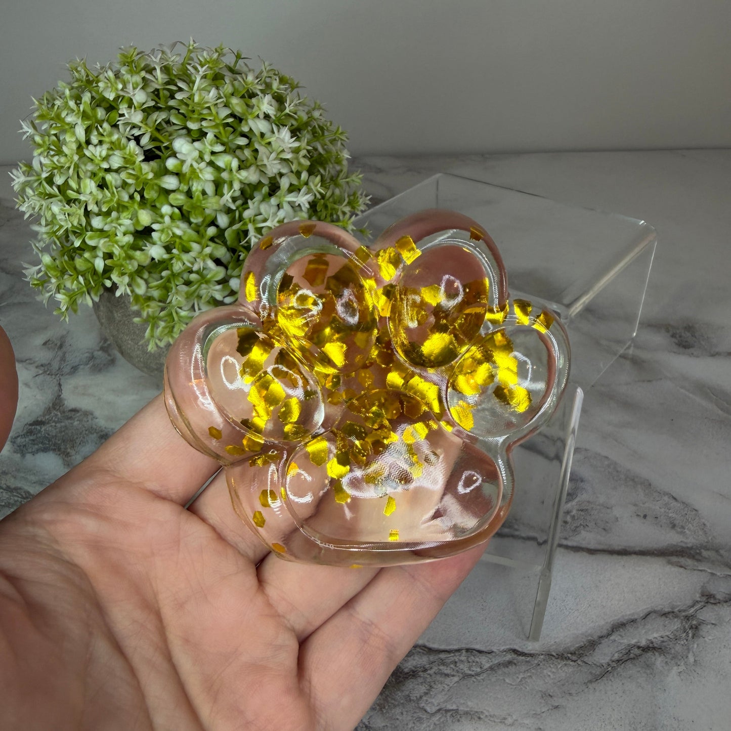 Squishy Toy - Paw Print, Glitter