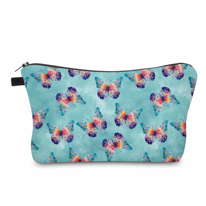 Pouch - Butterfly Teal Floral