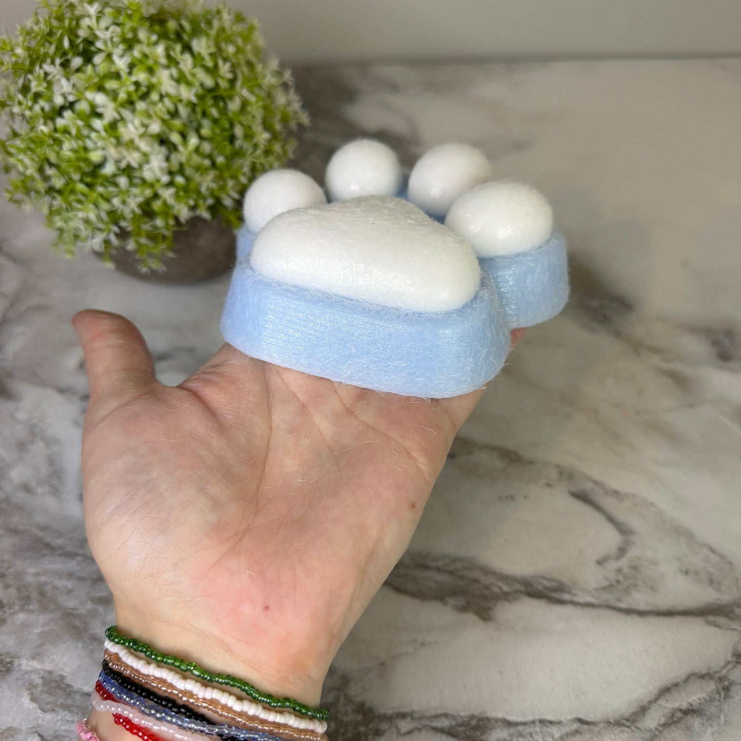Squishy Toy - Giant Paw Taba - Blue White