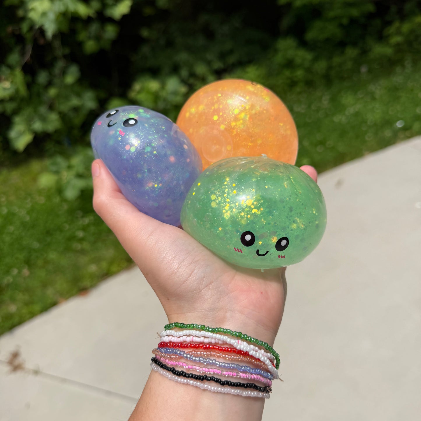 Squishy Toy - Viral Dumpling, Quick Squeeze Glitter - Mint