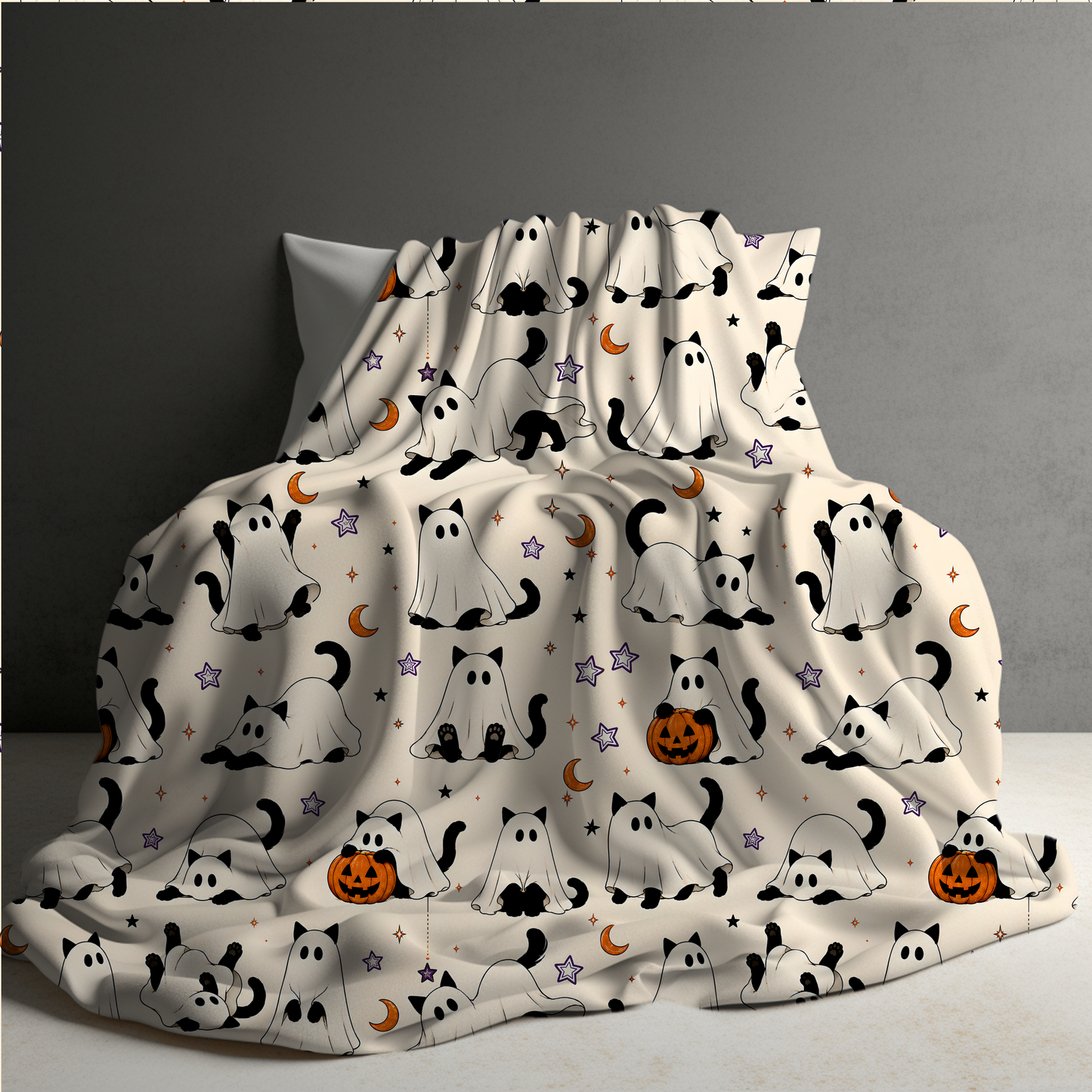 Blanket Halloween #4 - Ghost Cats - PREORDER ends 7/25