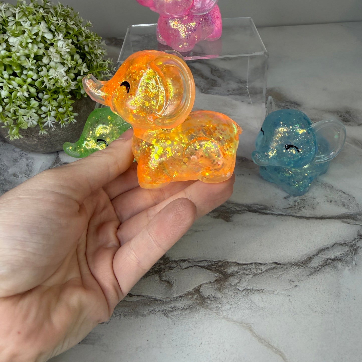 Squishy Toy - Elephant Glitter