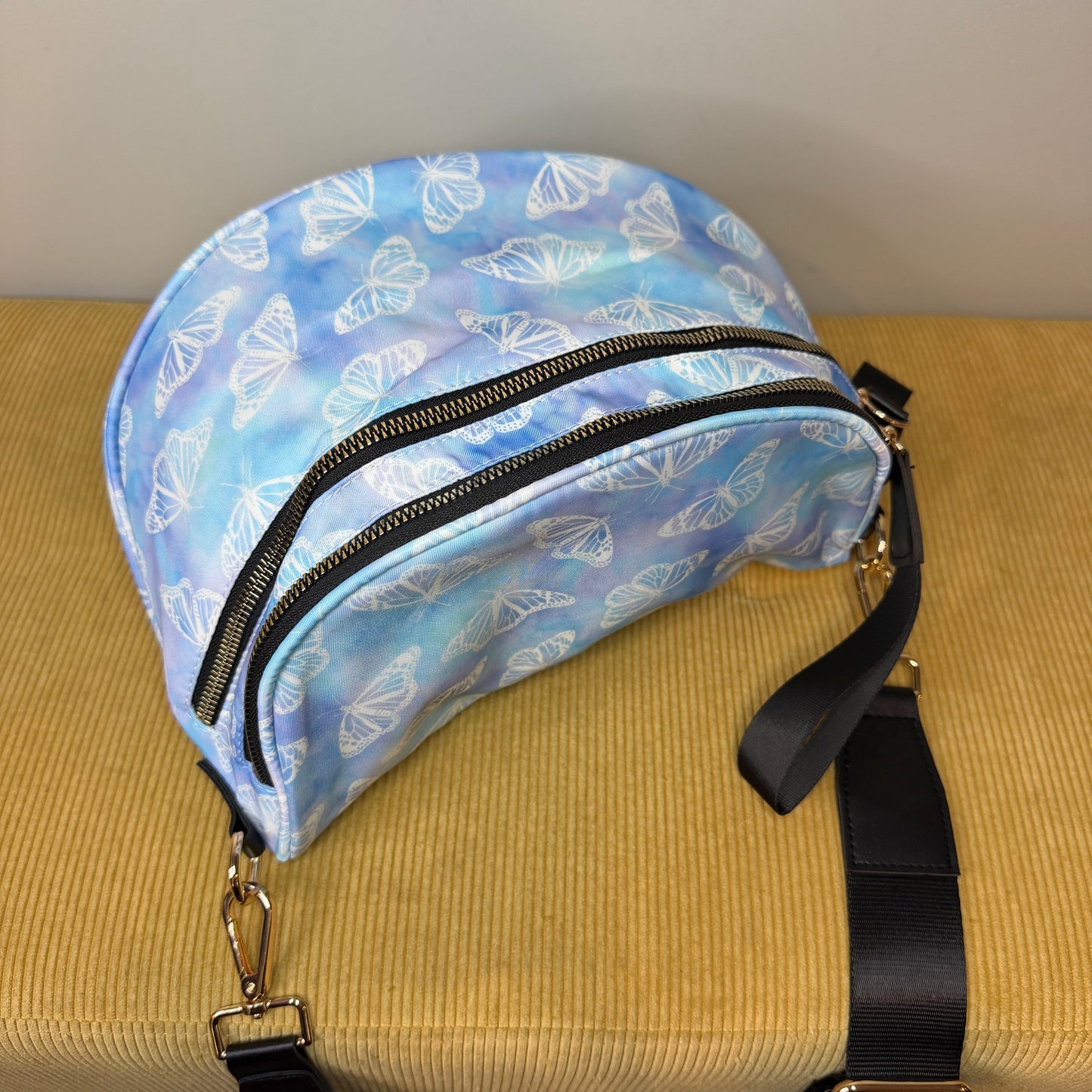 The Roni Nylon Crossbody - Butterfly Blue Purple