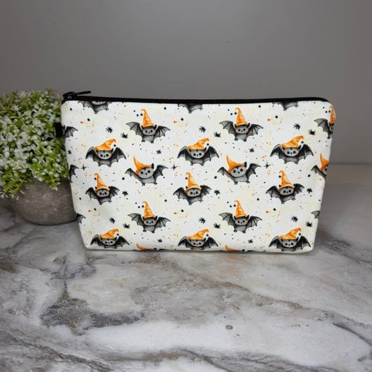 Pouch - Halloween Fall - Bat Orange Hat