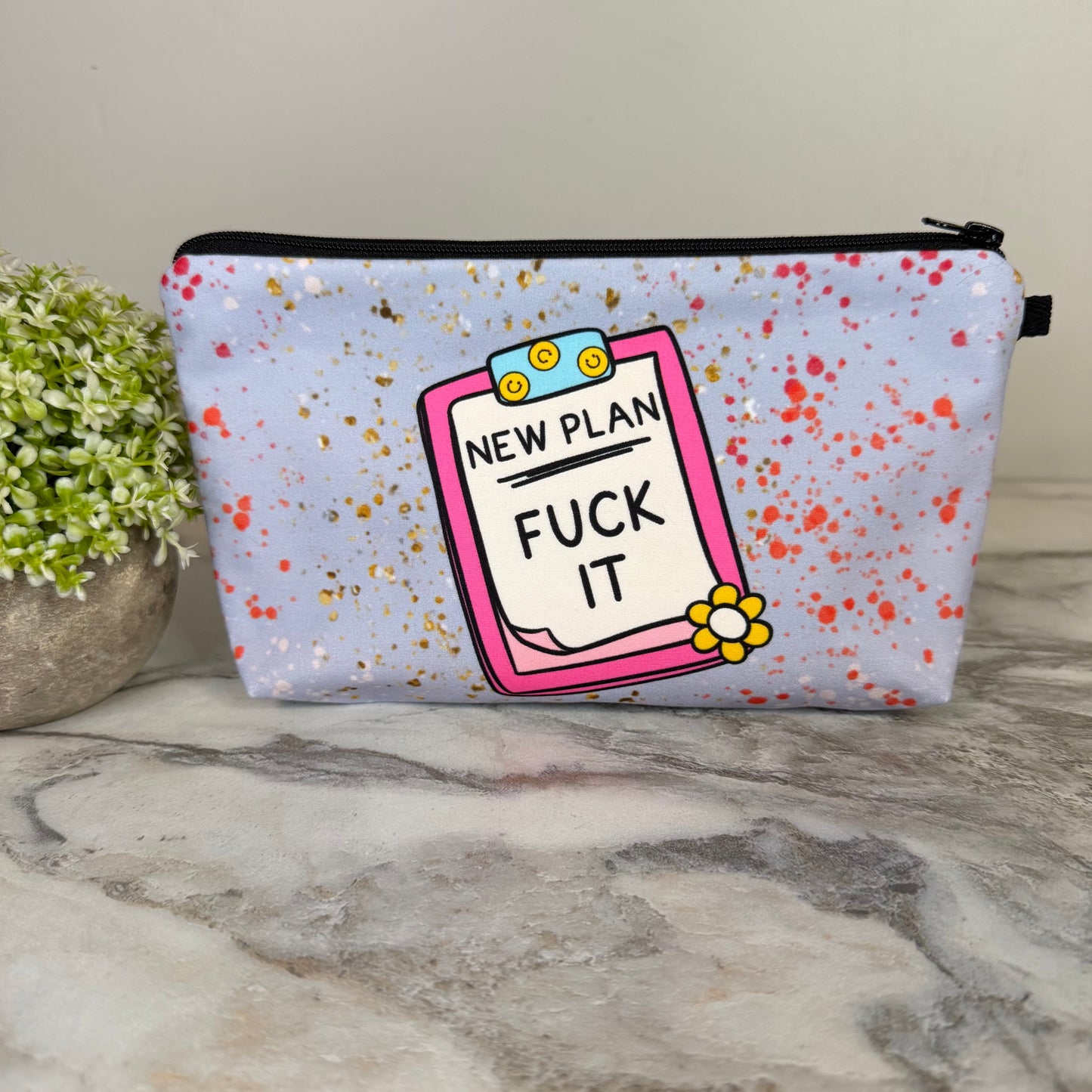 Pouch - Humor Adult, New Plan Fuck It