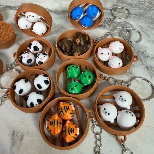 Keychain Figurine - Animal Dumpling Trio