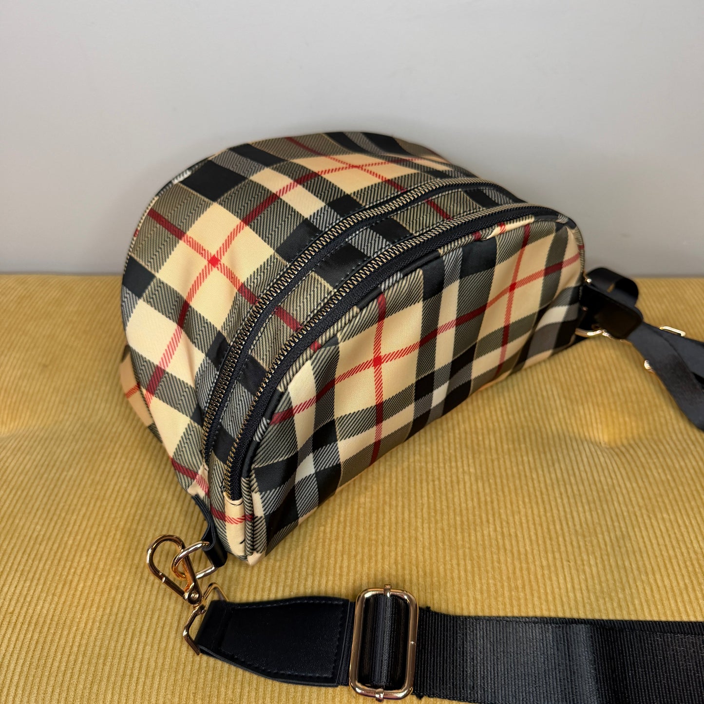 The Roni Nylon Crossbody - Famous Plaid - PREORDER