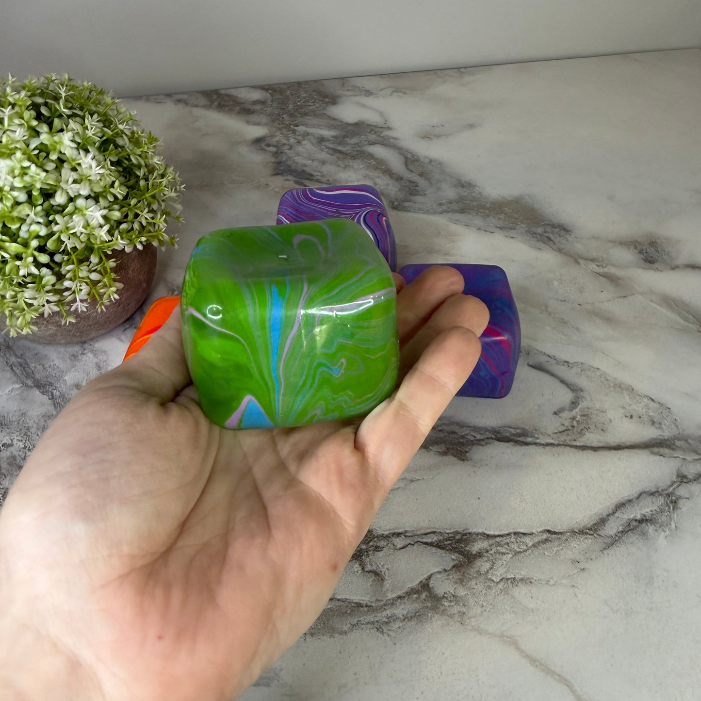 Squishy Toy - Marble Cube