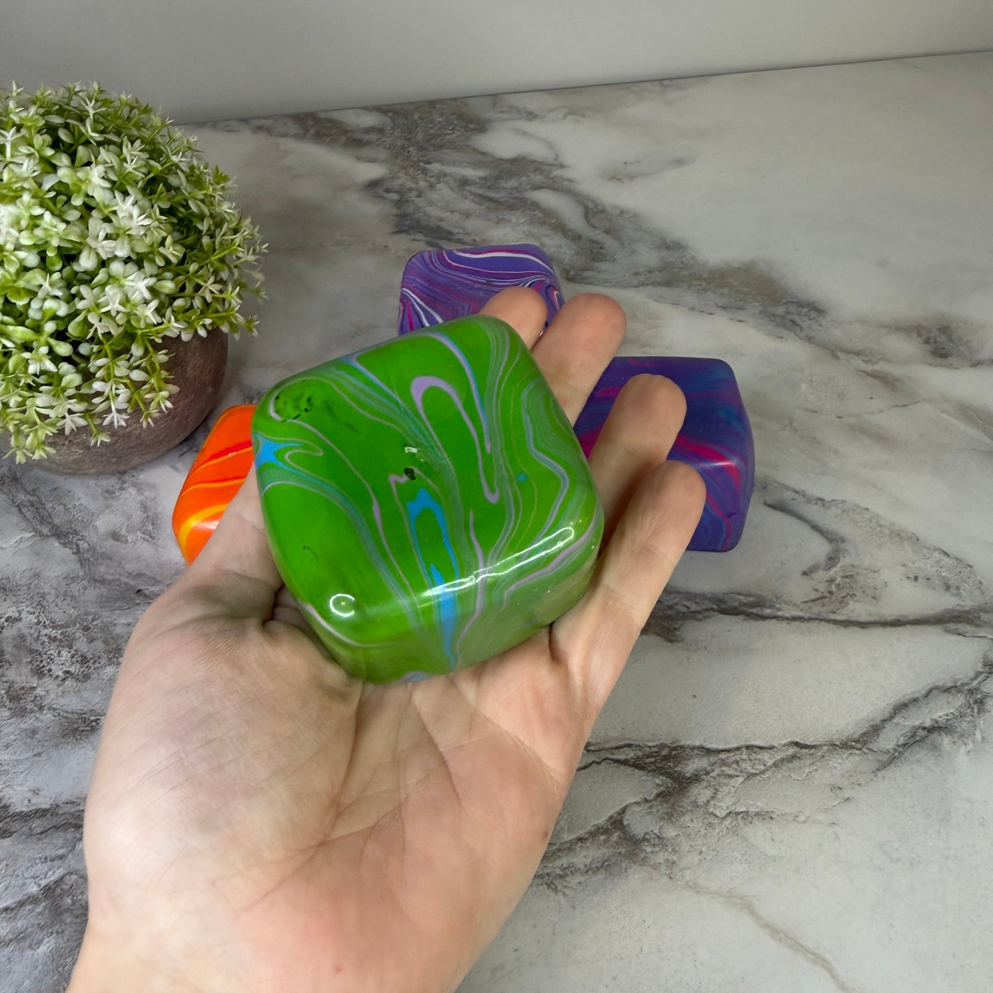 Squishy Toy - Marble Cube
