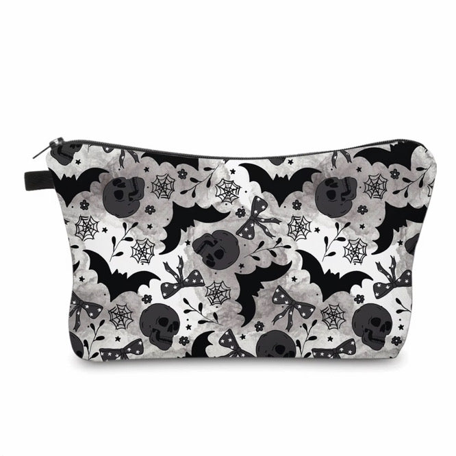 Pouch - Halloween Fall - Skull Bow Bat Spiderweb