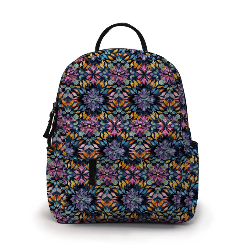 Mini Backpack - Bold Purple Orange Pink Tie Dye