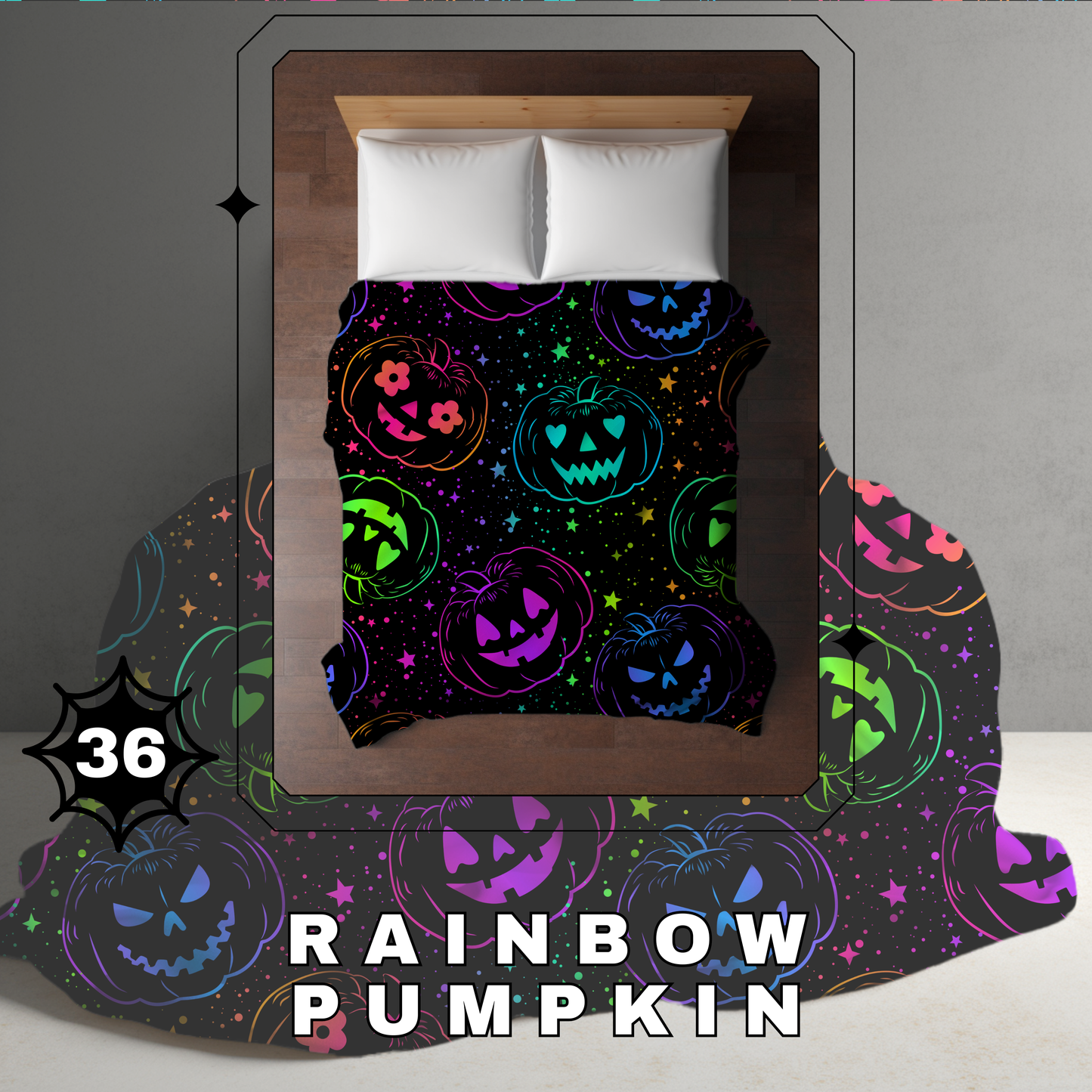 Blanket Halloween #36 - Rainbow Pumpkin - PREORDER ends 7/25