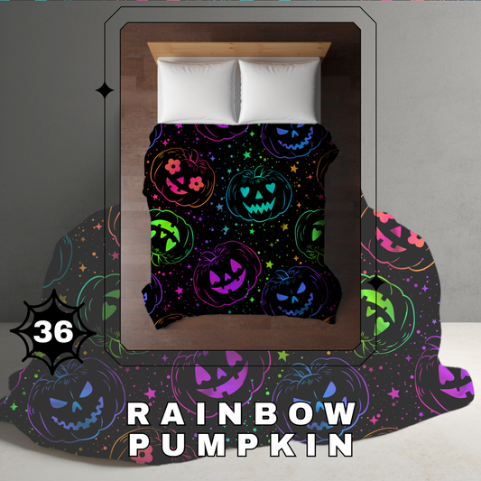 Blanket Halloween #36 - Rainbow Pumpkin - PREORDER ends 7/25