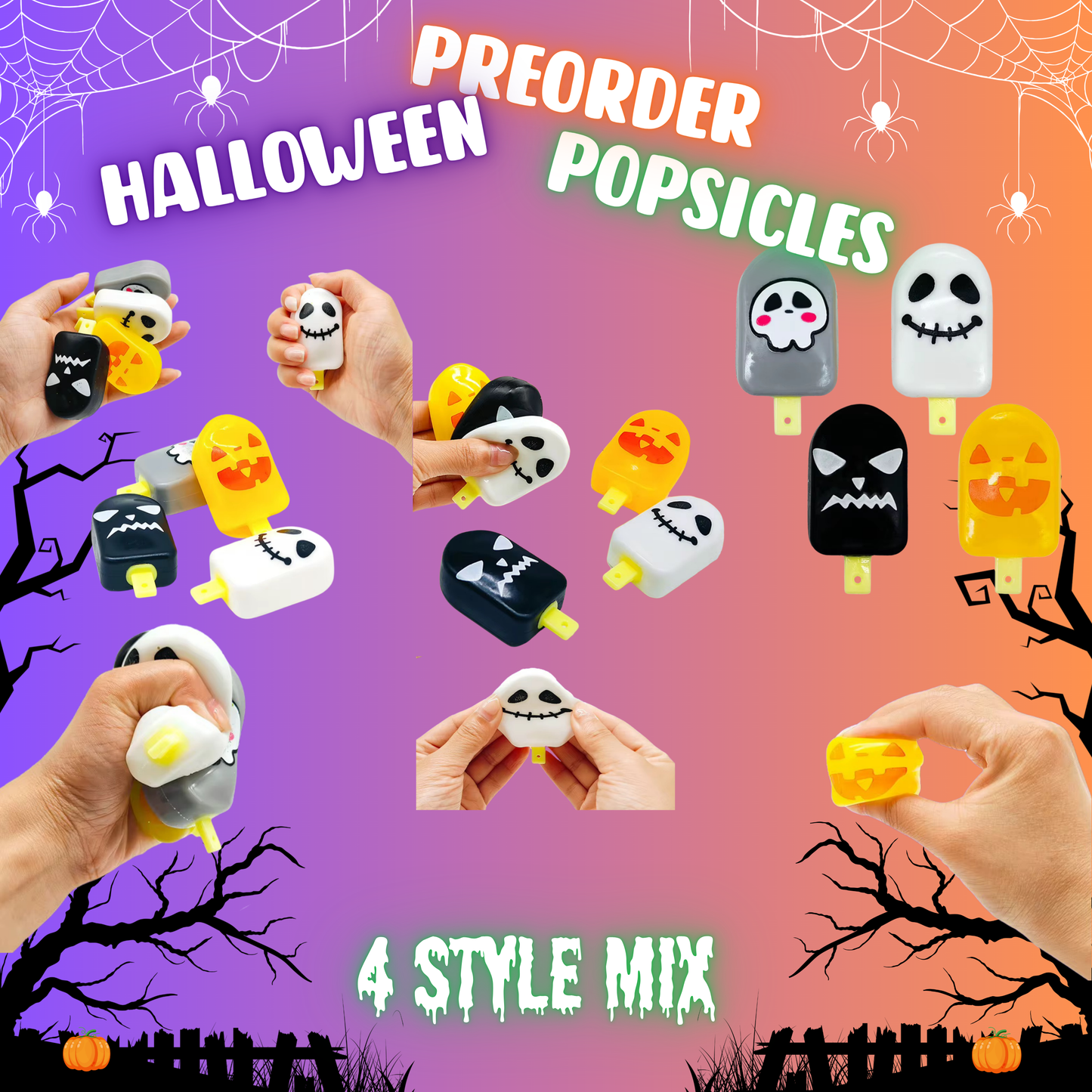 Squishy Toy - Halloween Popsicle - PREORDER