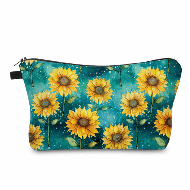 Pouch - Floral Sunflower Teal