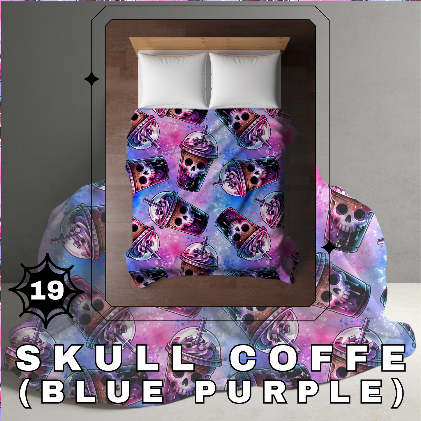 Blanket Halloween #19 - Skull Purple Blue Purple - PREORDER ends 7/25