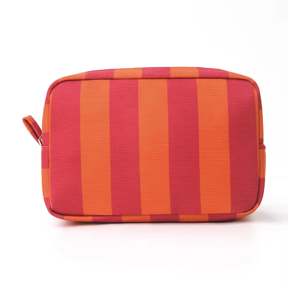 Canvas Stripe Travel Pouch
