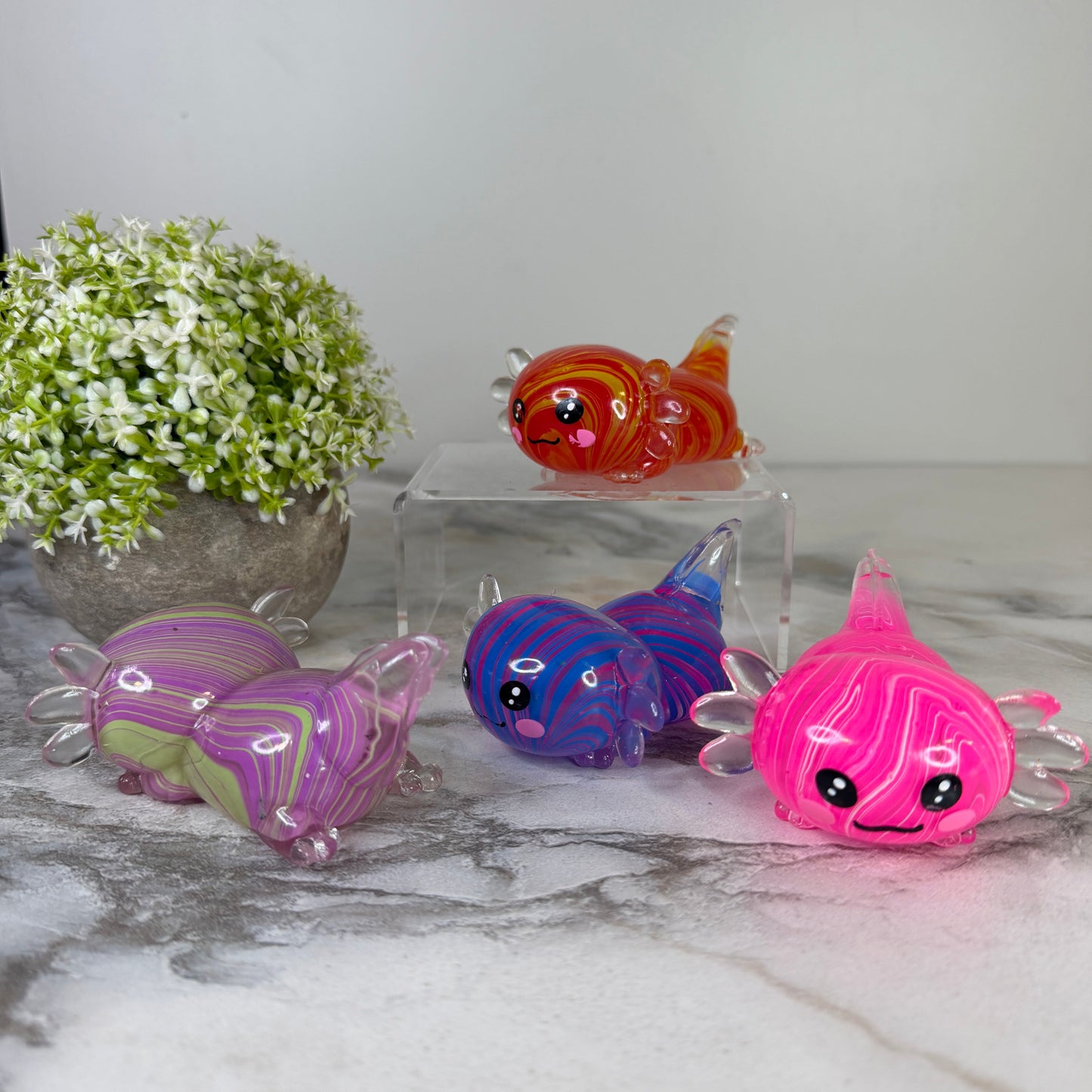 Squishy Toy - Axolotl, Marble