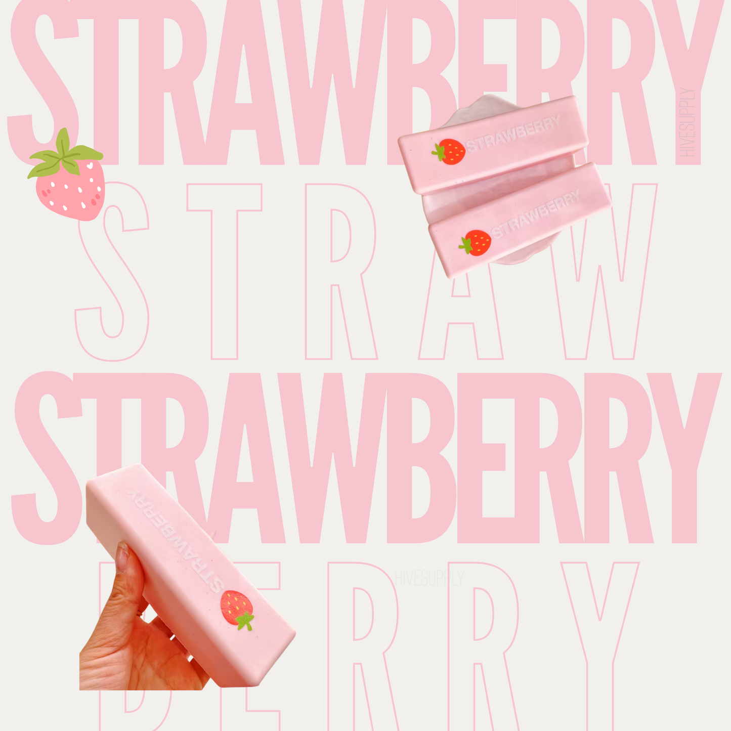 Squishy Toy - Strawberry Rectangle Butter