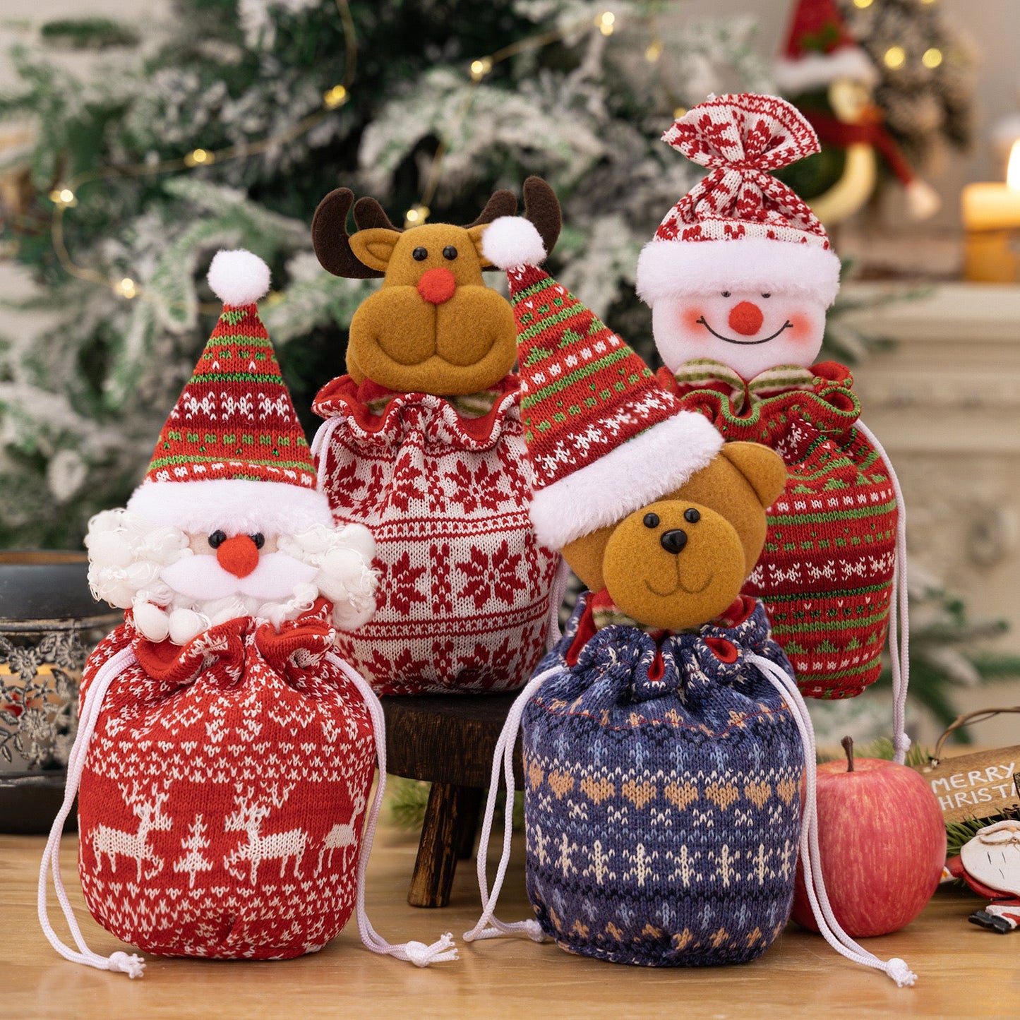 Santa Sack Friends Decor - Holiday Christmas