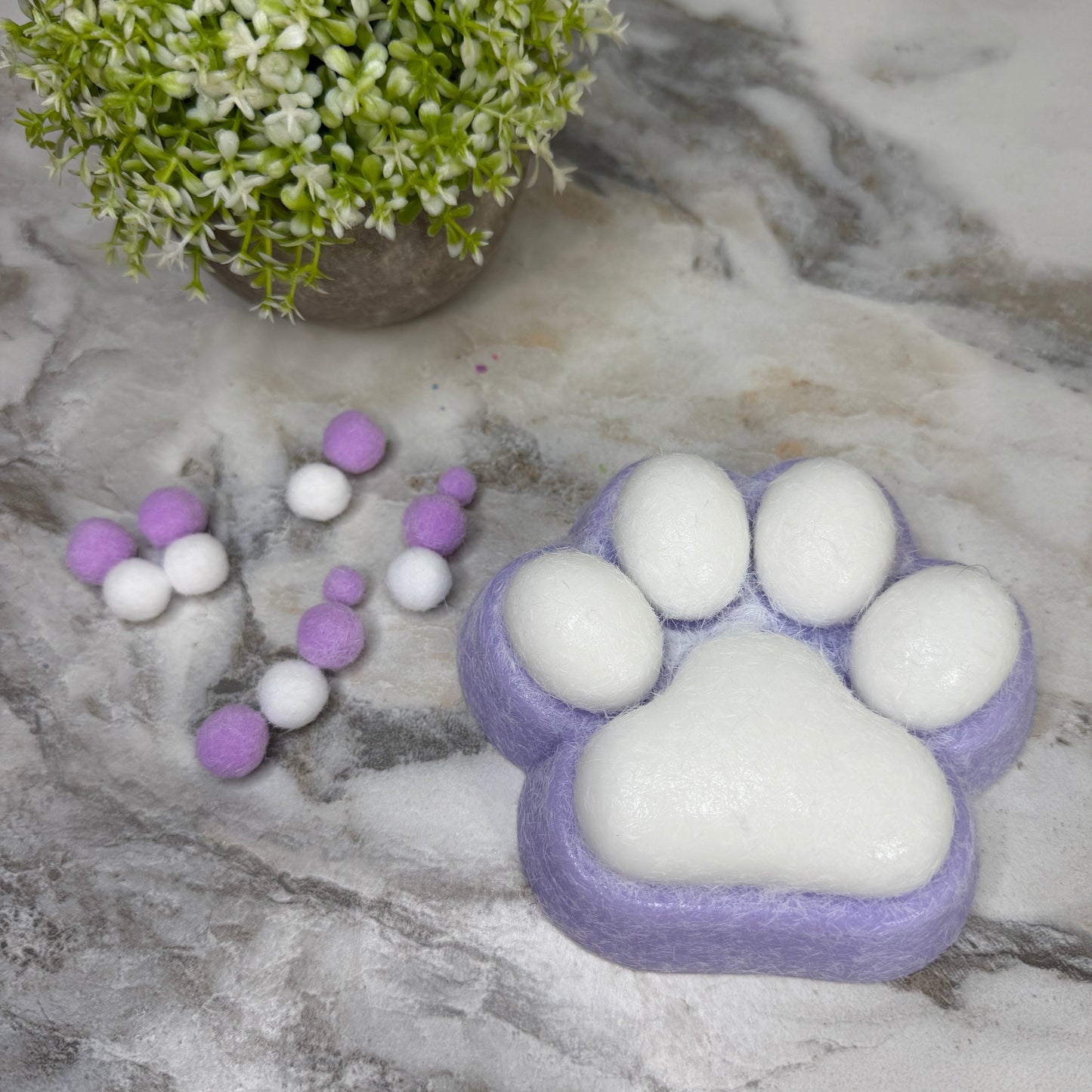 Squishy Toy - Giant Paw Taba - Purple White