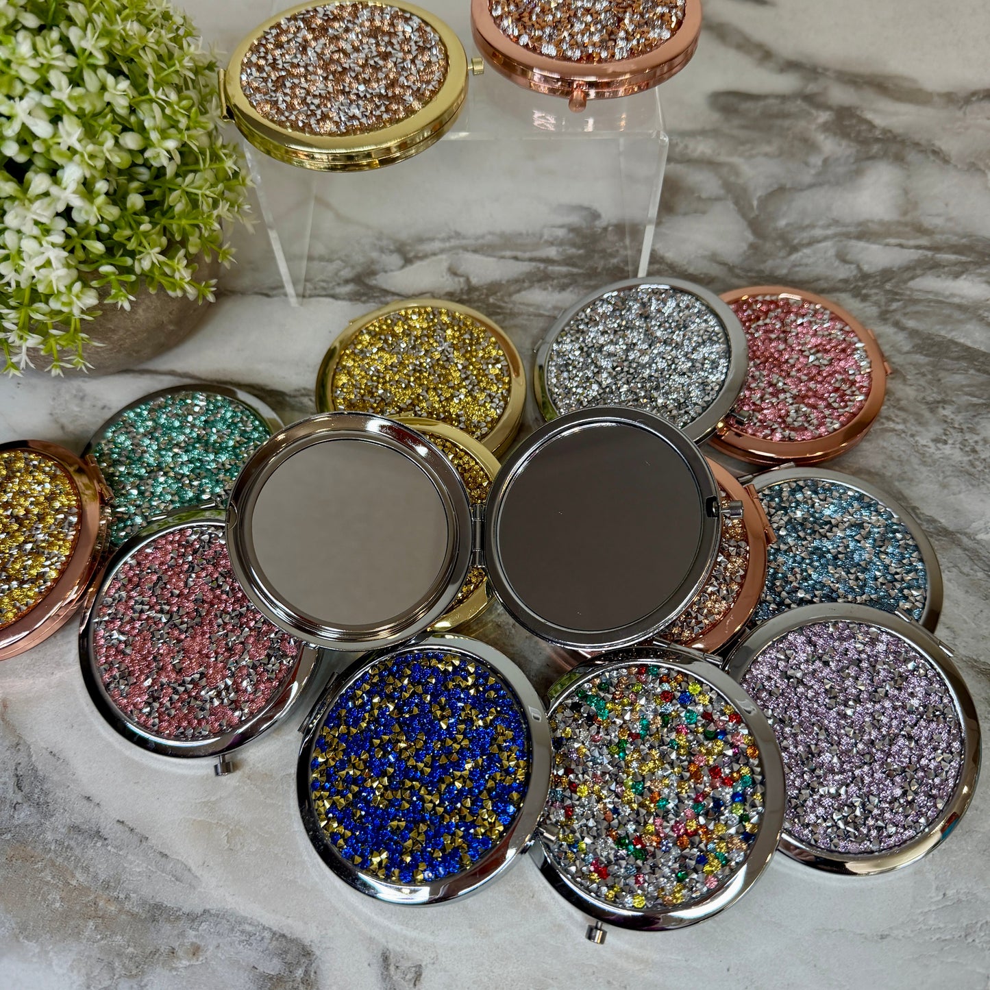 Compact Mirror - Metal Gems