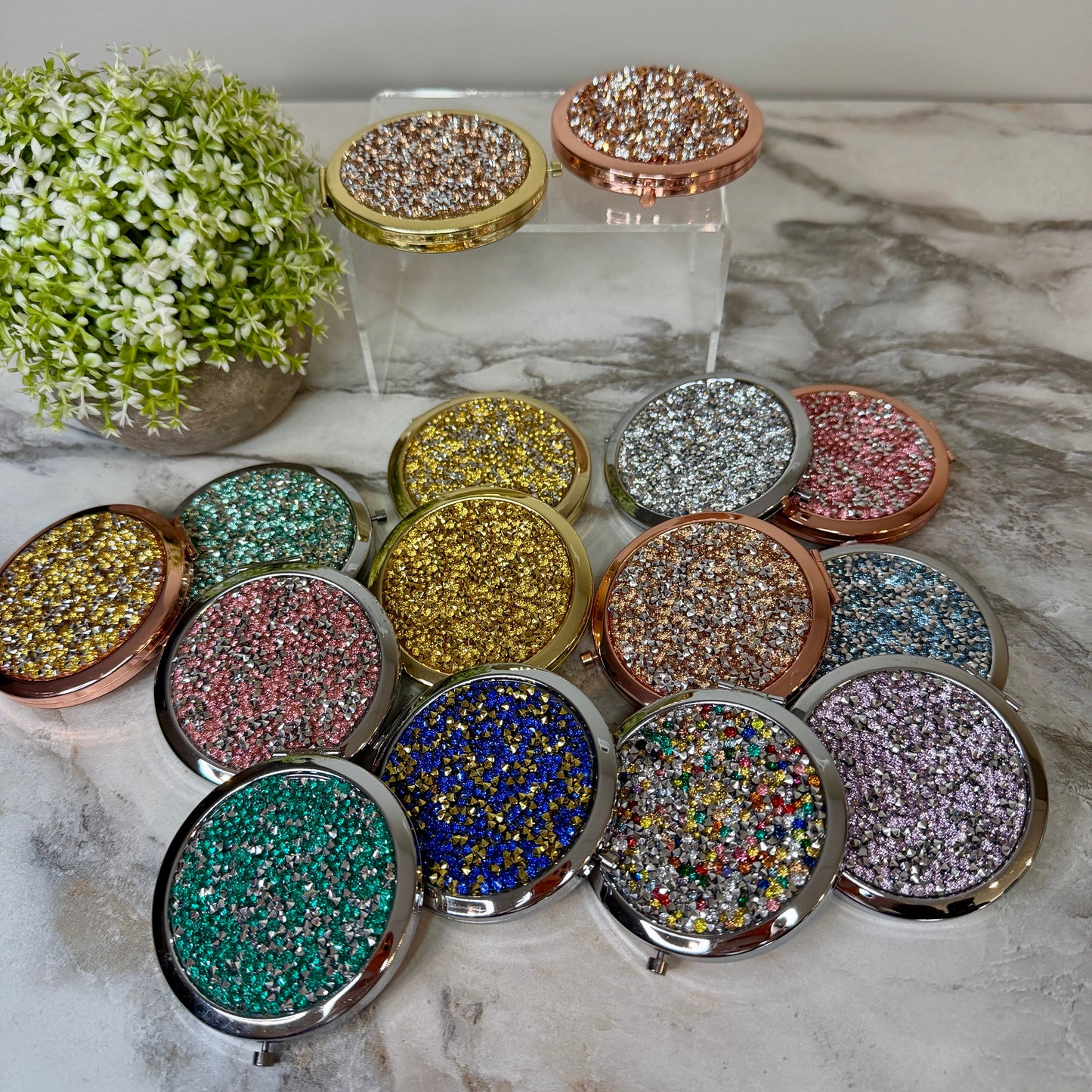 Compact Mirror - Metal Gems