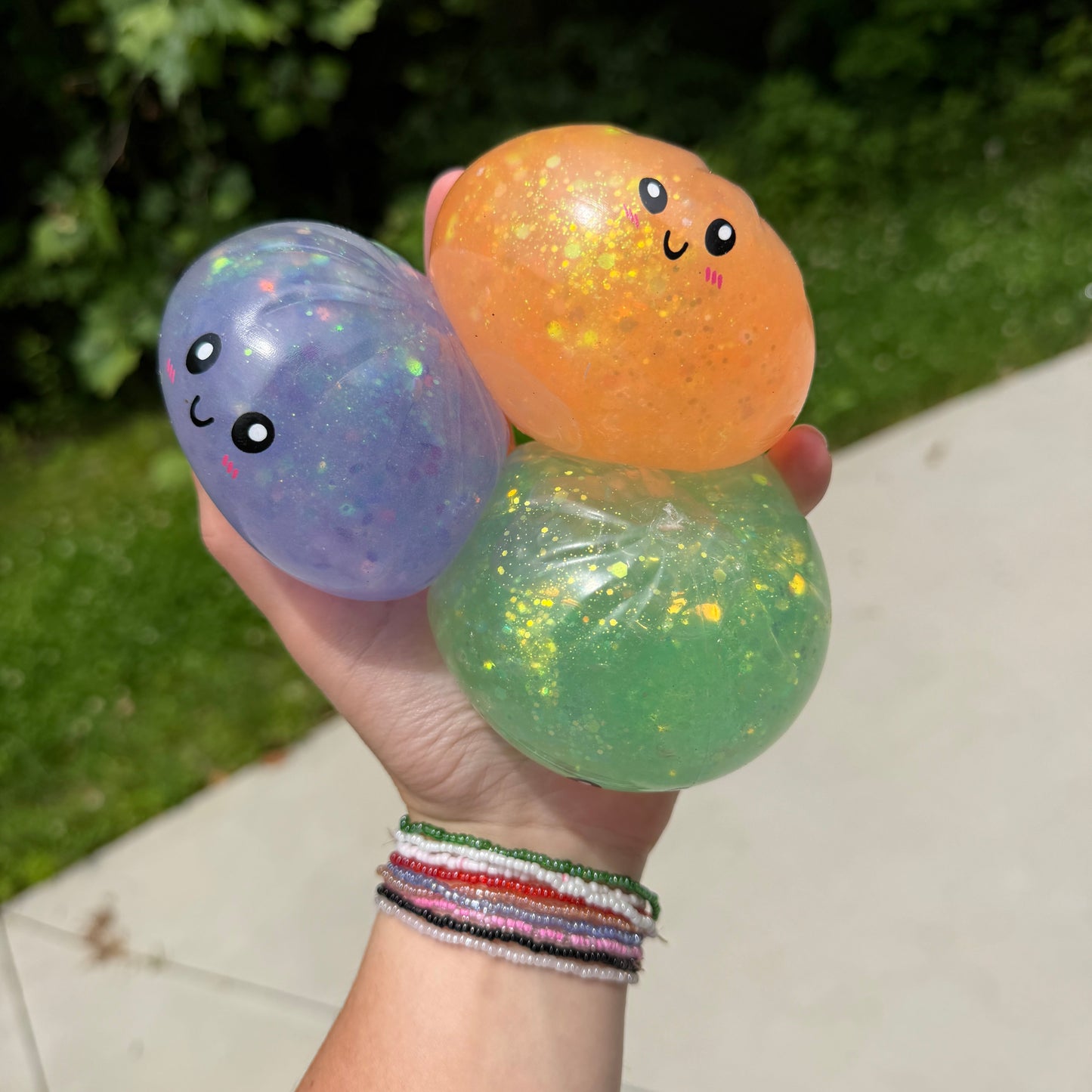 Squishy Toy - Viral Dumpling, Quick Squeeze Glitter - Mint