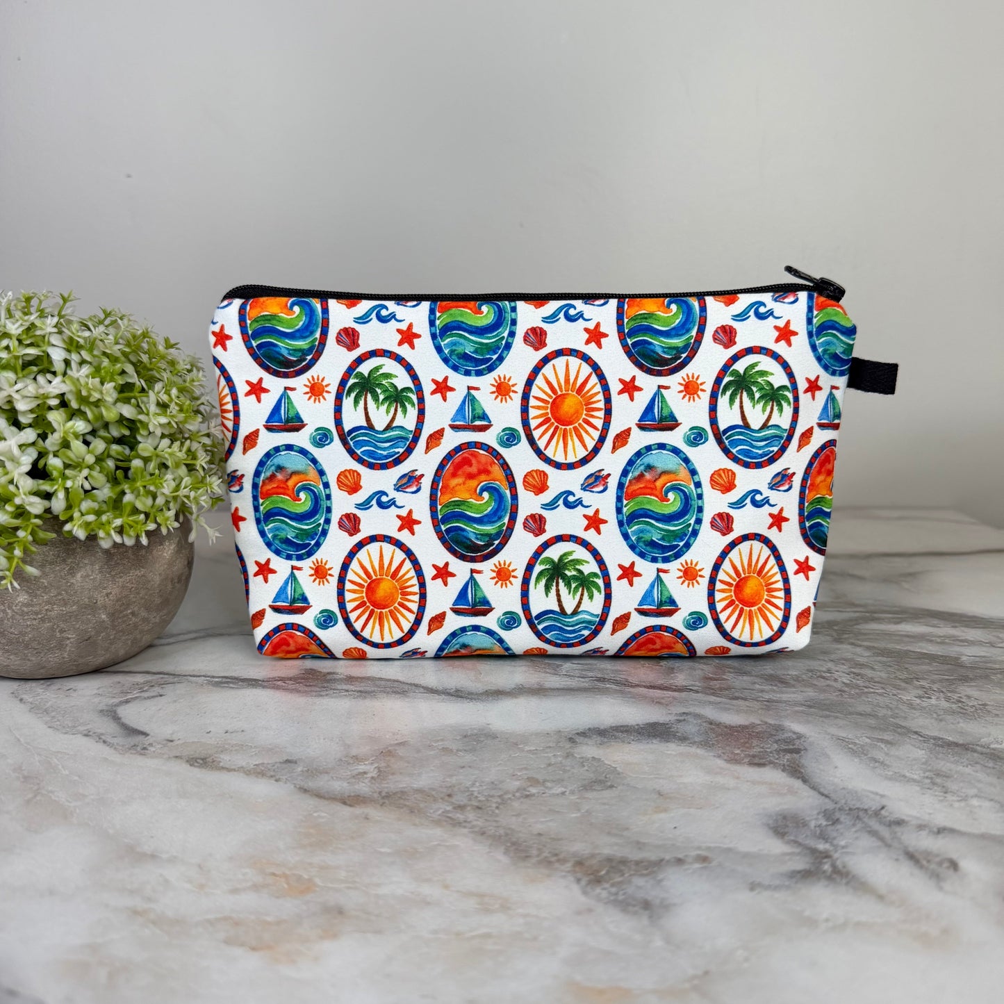 Pouch - Summer Ocean Sun Ovals