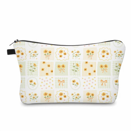 Pouch - Floral Sunflower Bow Squares