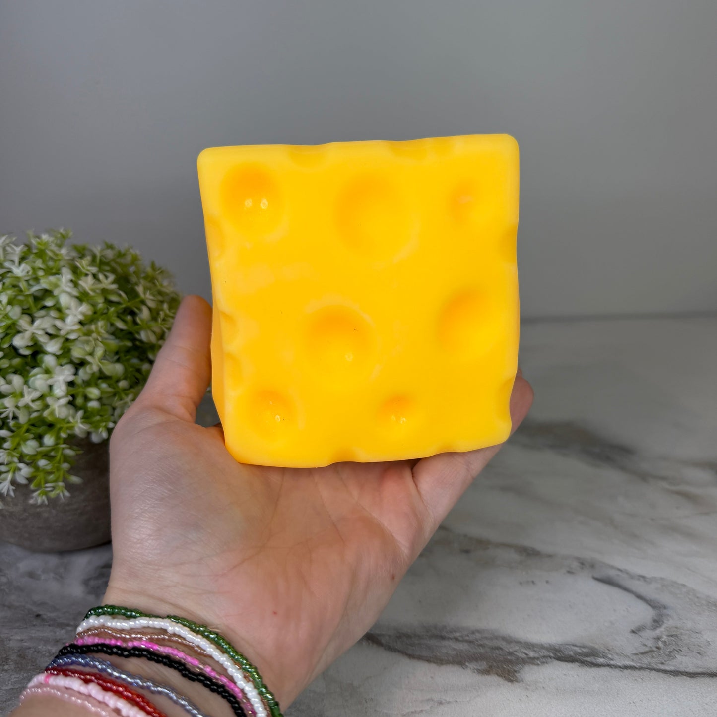 Squishy Toy - Cheese Cube, Jumbo